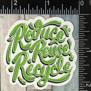 🌀10/$10🌀 Protect The Earth Environment Green Reusable Waterproof Vinyl Sticker